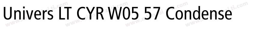 Univers LT CYR W05 57 Condensed字体转换